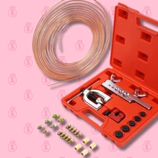 Brake Line Pipe Repair Kit 3/16 25ft Copper Pipe Flaring Tools 20 Nuts Fittings
