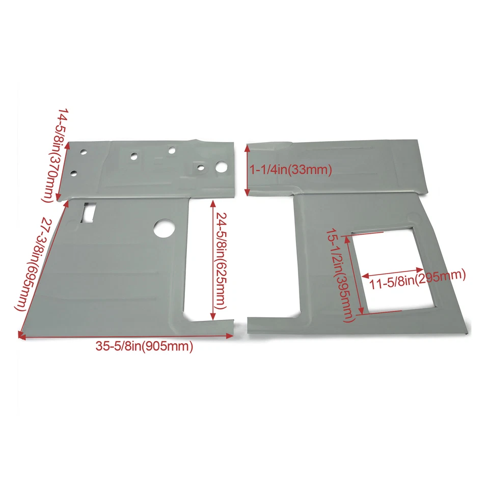HECASA Front Floor Pans Steel For Chevy GMC Truck 1947 1948 1949 1950 1947-1955 Foto 3 de 4