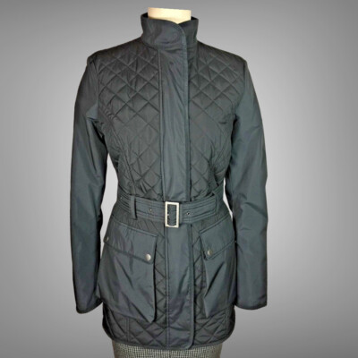 Authentic Belstaff Quilted Parka Jacket EU 42 Made Italy Black NWT - Main Image