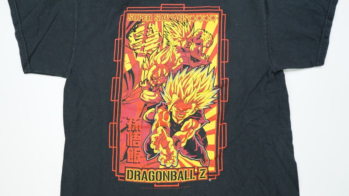 Rare Vintage Dragon Ball Z Goku Super Saiyans 2001 T Shirt Rare Vintage Dragon Ball Z Goku Super Saiyans 2001 T Shirt