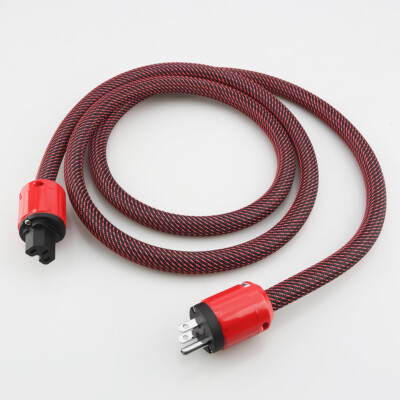 Hi-end 5N OFC Pure Copper HIFI Audio Power Cable US EU Schuko Plug Oxygen Free
