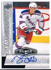 2010-11 BLACK DIAMOND GEMOGRAPHY BOBBY SANGUINETTI AUTO NEW YORK RANGERS #G-BS