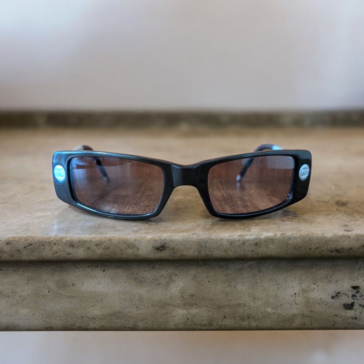 VINTAGE CHANEL 5036 c.638/12 ACETATE/METAL SUNGLASSES MADE VINTAGE CHANEL 5036 c.638/12 ACETATE/METAL SUNGLASSES MADE