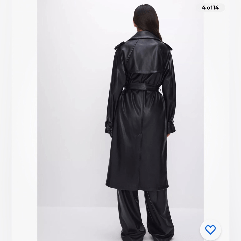 【Ameri】RAFFINE FAKE LEATHER TRENCH COAT Ameri Vintage/RAFFINE FAKE LEATHER TRENCH COAT - 熊本市の