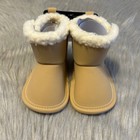 Carter's Child Of Mine Crib Shoes Baby Size 0-3 Months Beige Boots Booties