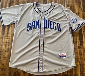 Authentic-Majestic-San-Diego-Padres-MLB-Baseball-Jersey-Sewn-Sz-56-Gray
