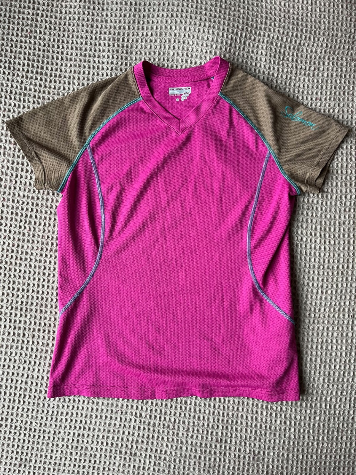 Salomon t shirt donna activewear rosa taglia Medium