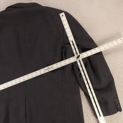 Joseph & Feiss Jacket XL Blue Window Pane Check End on End 100% Wool Blazer 46R - Bild 14 von 15