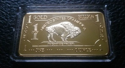 Lot of 10-1 OZ 500 MILLLS of .999 Fine Gold Buffalo Bar Fine Bullion CHRISTMAS!