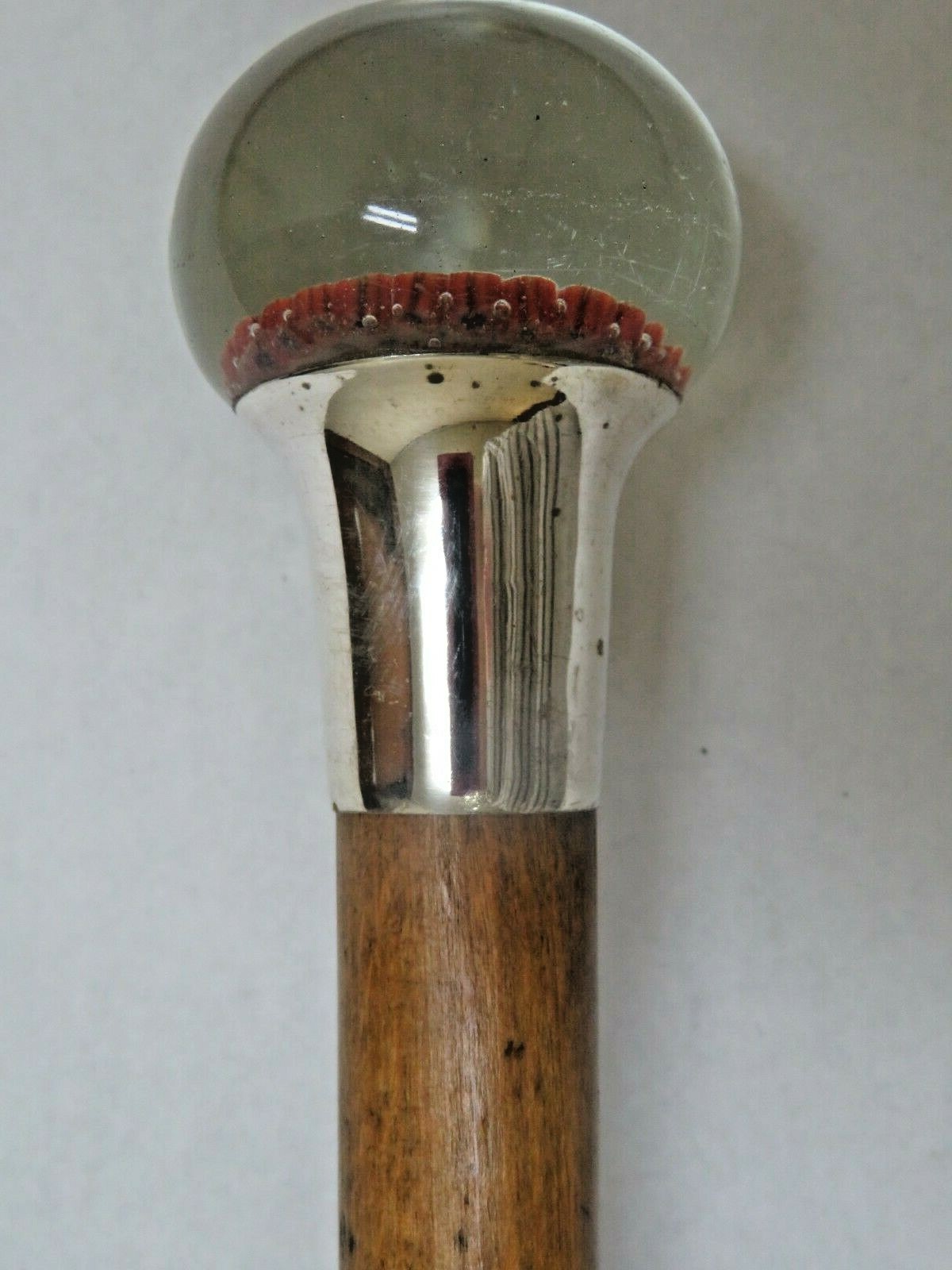 Hand Blown Paperweight Knob Cane Gem