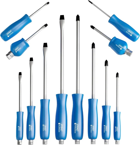 12PCS MAGNETIC SCREWDRIVERS SET HEX IMPACT BOLSTER HANDLES MECHANICS ENGINEERS
