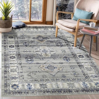 WESTLOOM Area Rug 4x6 Washable Bedroom Rug Non-Slip Stain Resistant Indoor Floor