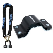 Oxford Motorrad HD Kette schwarz 1M & Oxford AnchorForce Bodenanker Konvolut