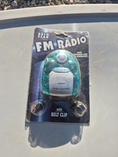 FM Auto Scan Radio With Earphones And With Belt Clip - New Old Stock