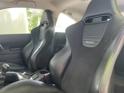 RENAULT MEGANE SPORT RS PAIR RECARO 1/2 LEATHER ALCANTARA SEATS & SUBFRAMES - Picture 2 of 22