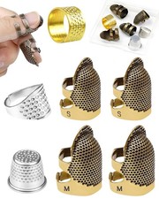 Thimble Kit&ndash; 7 PCS Sewing Thimbles for Hand Sewing, Metal Finger Protectors..