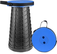 Portable Telescoping Stool, Retractable Folding Stool for Camping Garden Fishing