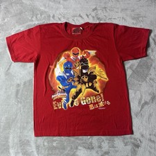 Vintage Youth XL Power Rangers Tshirt Red Dino Thunder Graphic 2000s Y2K