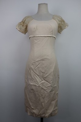 VERSACE KLEID DAMENKLEID GR. 38 KLEID WOMAN ITALY VINTAGE WOLLE BEIGE