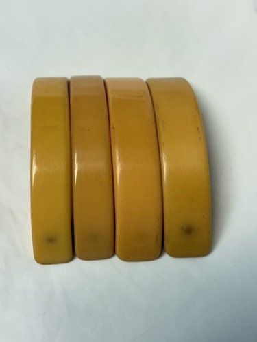 Set 4 Butterscotch Bernstein Bakelit Kommode Schublade Schrankgriffe