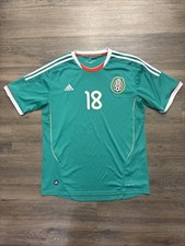 Camiseta local Adidas Selección México 2011 Andrés Guardado talla grande 22x28