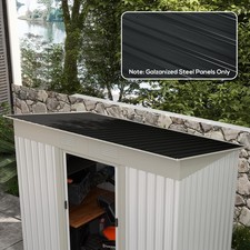 12 Pack Roofing Sheets, Galvanised Metal Panels for Shed, Dark Grey
