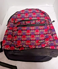 Yak Pak metro owl love backpack black purple pink