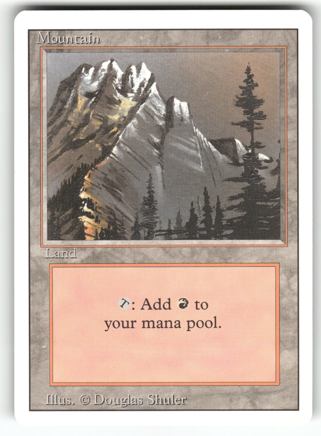 Mountain (A) Revised Edition Land Magic: the gathering Lightly played