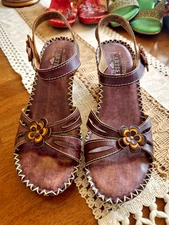 Spring Step Oxblood Leather Heels 8.5