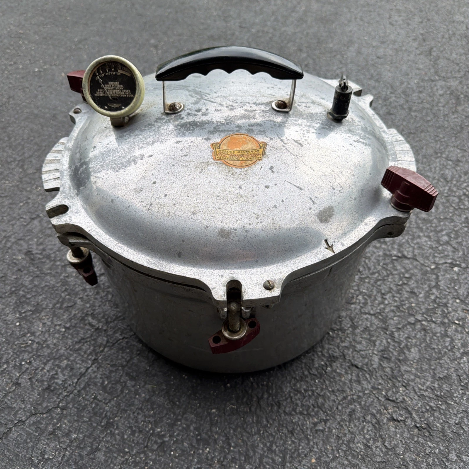 Vintage All American Cast Aluminum Pressure Cooker 15 1/2 Qts with Rack