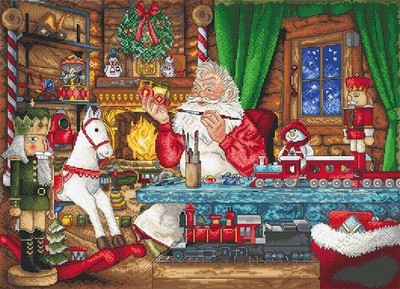 Counted Cross Stitch Kit ''Getting ready for the Christmas / Se préparer pour