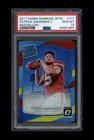 2017 Panini Optic Patrick Mahomes #117 Rated Rookie Red/Yellow Parallel PSA 10