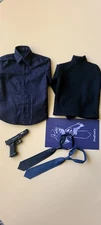 Topo TP008 John Wick  Neck Sweater/button Shirt Set 1/6 Custom Tie Diecast Gun