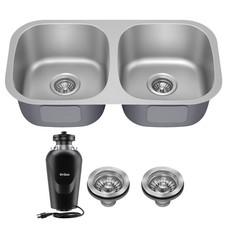 Kraus KBU22-100-75MB Premier 32 Undermount 50/50 Double Bowl - Stainless Steel