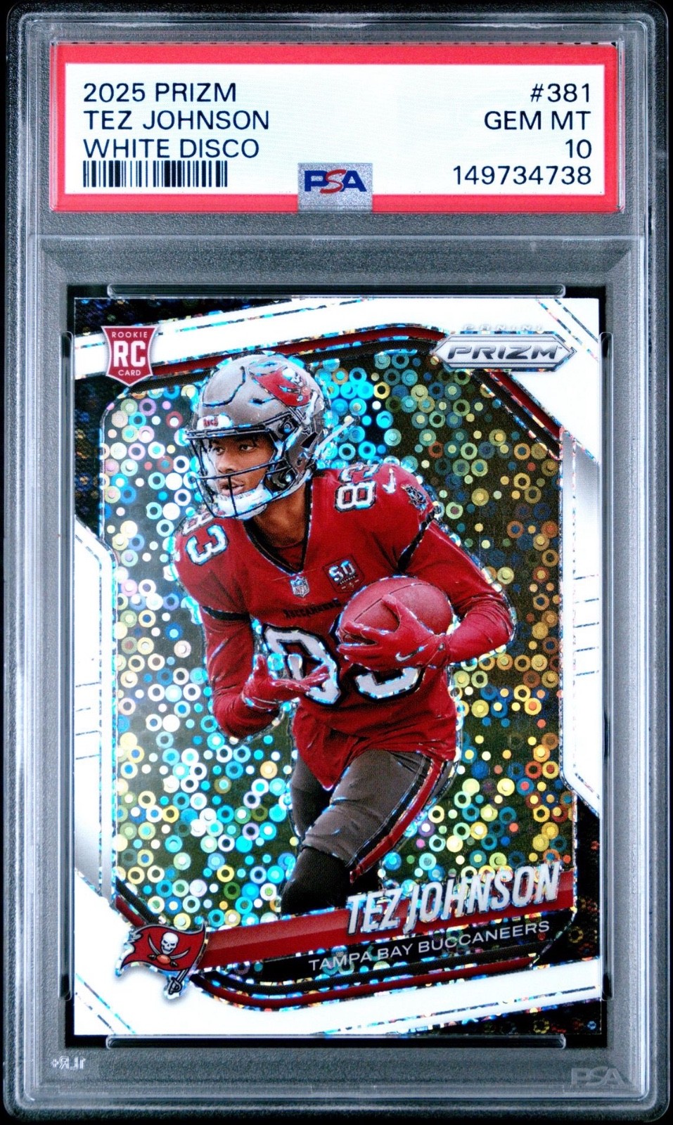 Tez Johnson Panini Prizm #381 White Disco