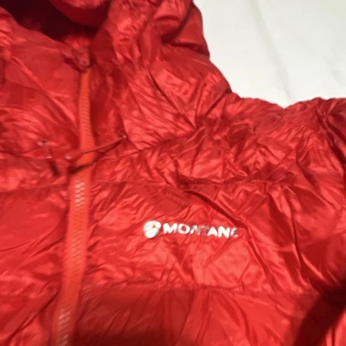 Montane Featherlite 800 Down Hooded Puffer Jacket Full Zip Packable Men’s L Red image 4