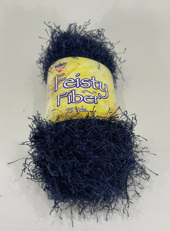 Nicole Feisty Fiber Yarn - YRN 2161, Navy Blue - 55 Yds, 1 skein