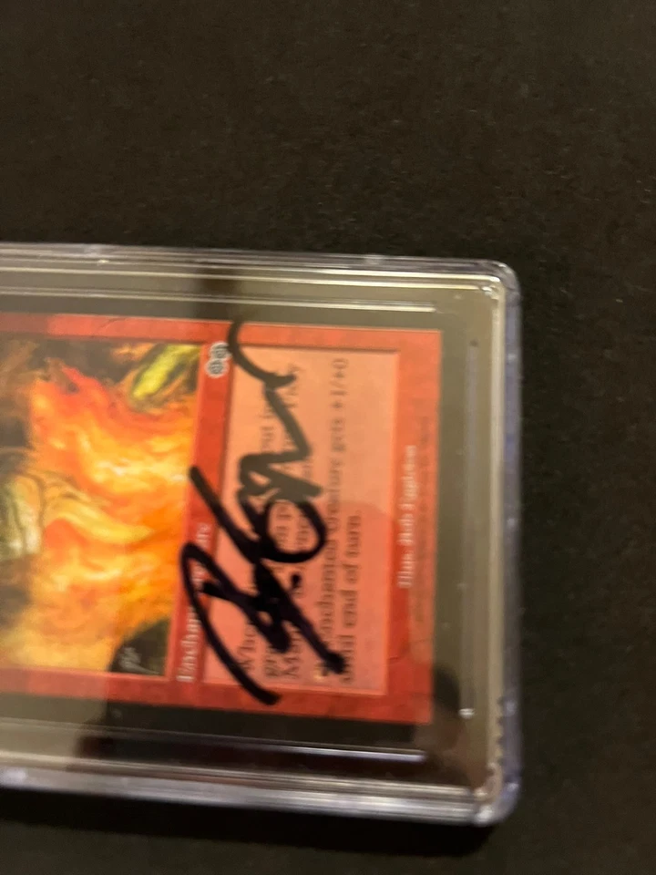 Fiery Mantle Misprint Add. Ink Bleed Ink (Urzas Saga) Magic MTG Cards CGC  Signa - Image 4 of 4
