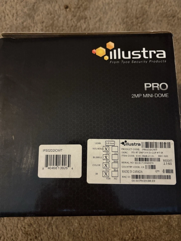 Mini cámara domo de alta resolución Tyco Illustra Pro Gen4 de 2 MP Foto 2 de 2