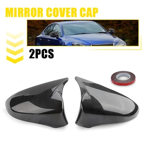 Carbon Fiber M Horn Side Mirror Cover For Lexus 14-20 IS200 300 RC F-Sport M