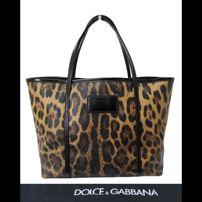 Dolce & Gabbana Miss Escape Tasche Leopardenmuster aus beschichtetem Canvas u...