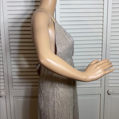 superdown Hailee High Slit Maxi Dress in Nude