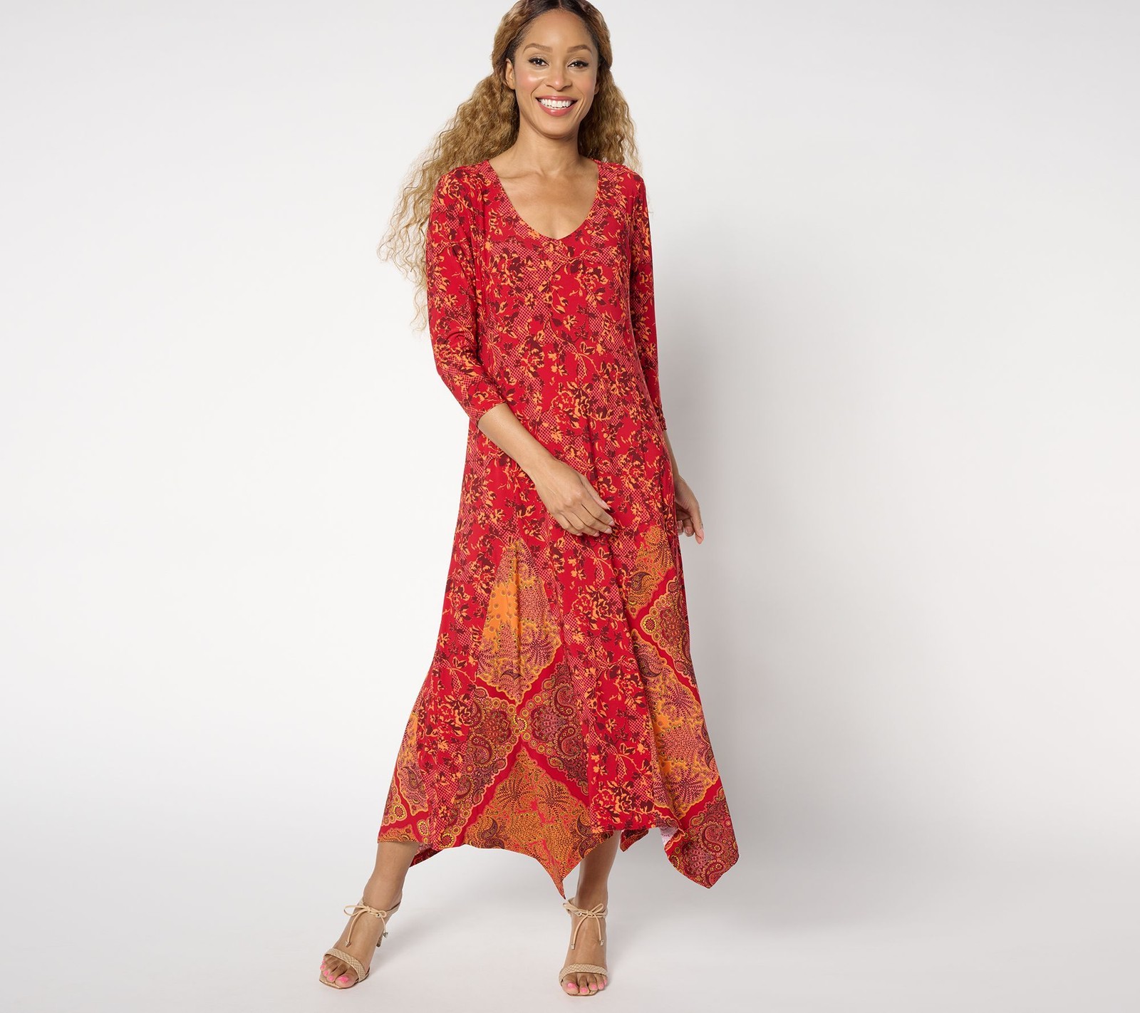 Women Control Women's Petite Dress PXS Como Jersey Godet Multi-colored A663633
