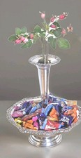 Vintage Silver-Plated Vase Centrepiece Epergne Sheffield Silver Plate #862