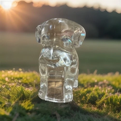 Vintage 1940s Federal Glass Mopey Puppy Dog Figurine