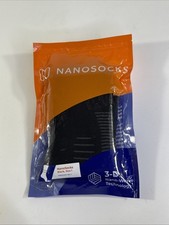 New  Sealed NANOSOCKS 3D Nano-Weave Black Compression Socks Size 1 NANOMX-BK-1