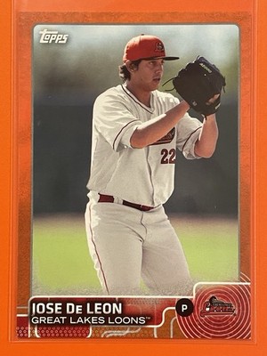 2015 Topps Pro Debut Jose de Leon Orange /25 #63 Baseball Great Lakes Loons