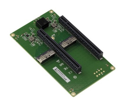 2 Port MCIO 8i auf 2x PCIe Gen 5.0 x8 oder x16 Karte zum Verlagern des PCIe Ports