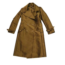 Max Mara Trench coat with sleeve ribbon belt Polyester Women's trench coat [Used