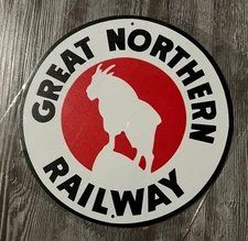 Great Northern Railway 8" x 8" Round Novelty Metal Sign New!